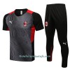 Camiseta De Entrenamiento AC Milan 2022-23 En Negro Gris - Hombre